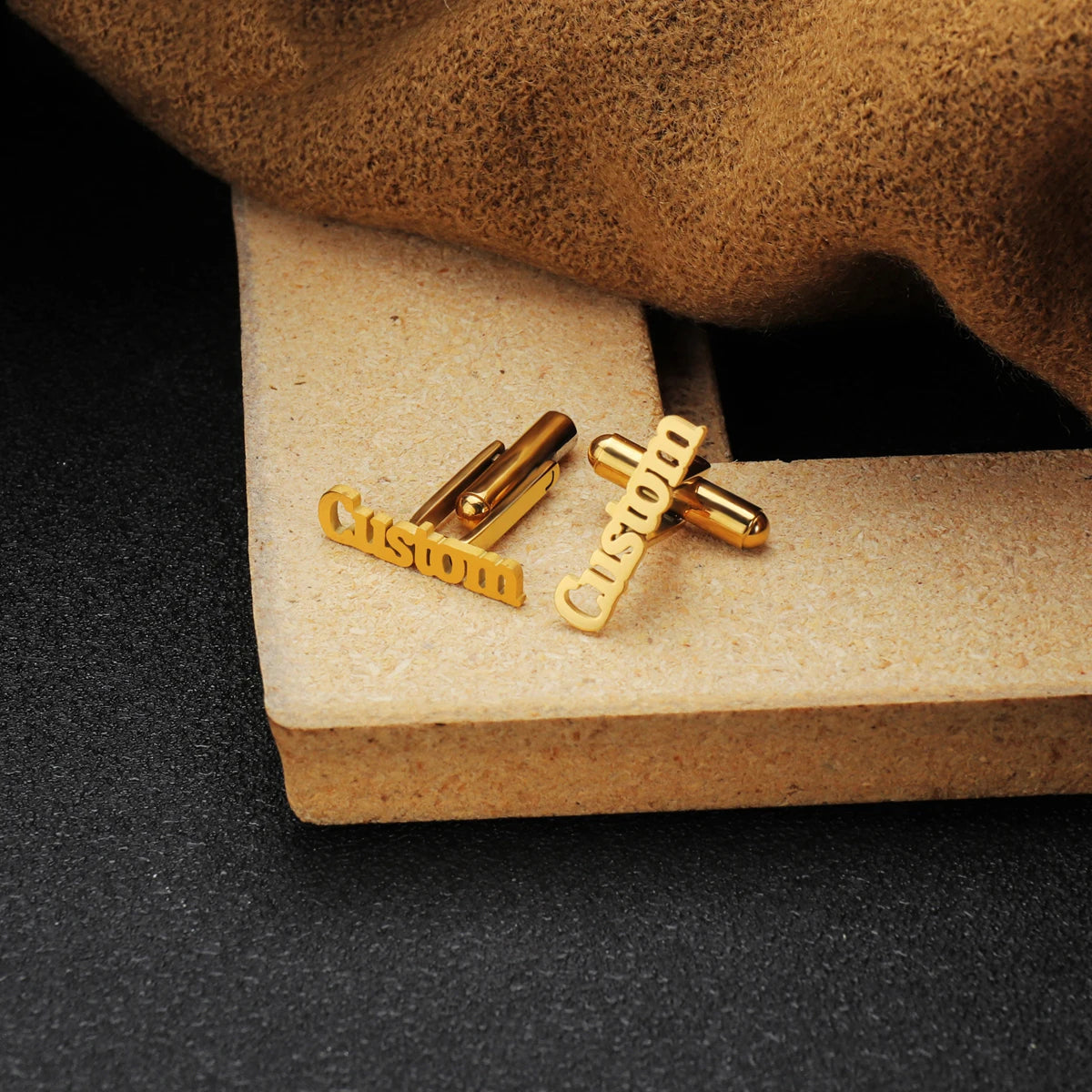 Atoztide Fashion Personalized Custom Name Cufflinks for Men Shirt Cuff Buttons Letter Initials Jewelry Wedding GiftsAccessories