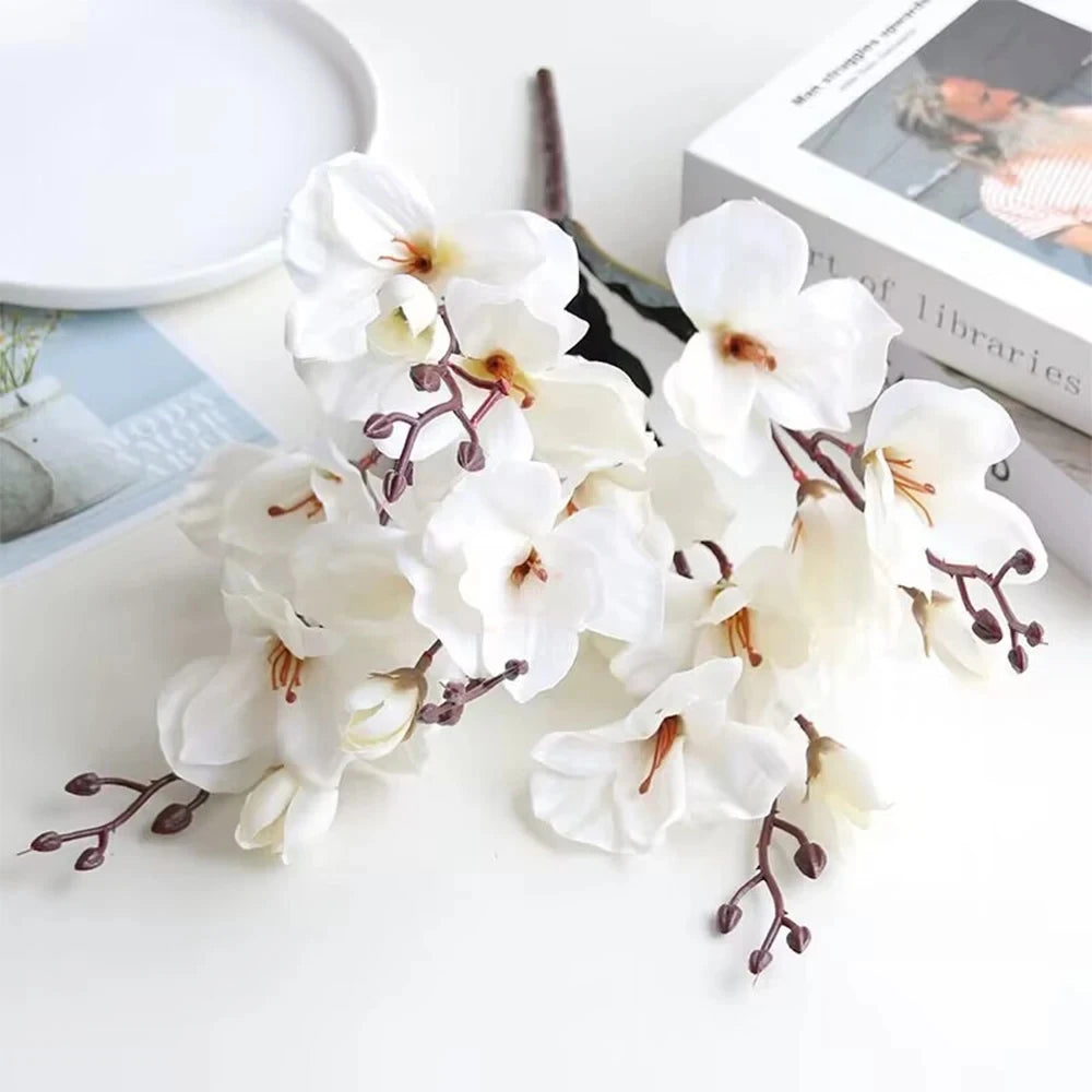 Artificial Flowers Bride Bouquet Magnolia Home Decor Wedding Christmas Party Supplies Photography Props Accessories Decoration