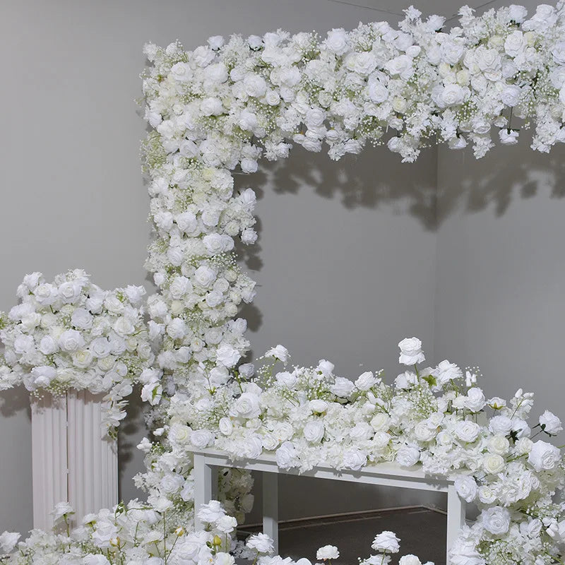 Wedding Props Artificial Fower Wedding Decoration Arch Arrangement Babybreath Rose Runner Flower Row Road Leading Flower Ball