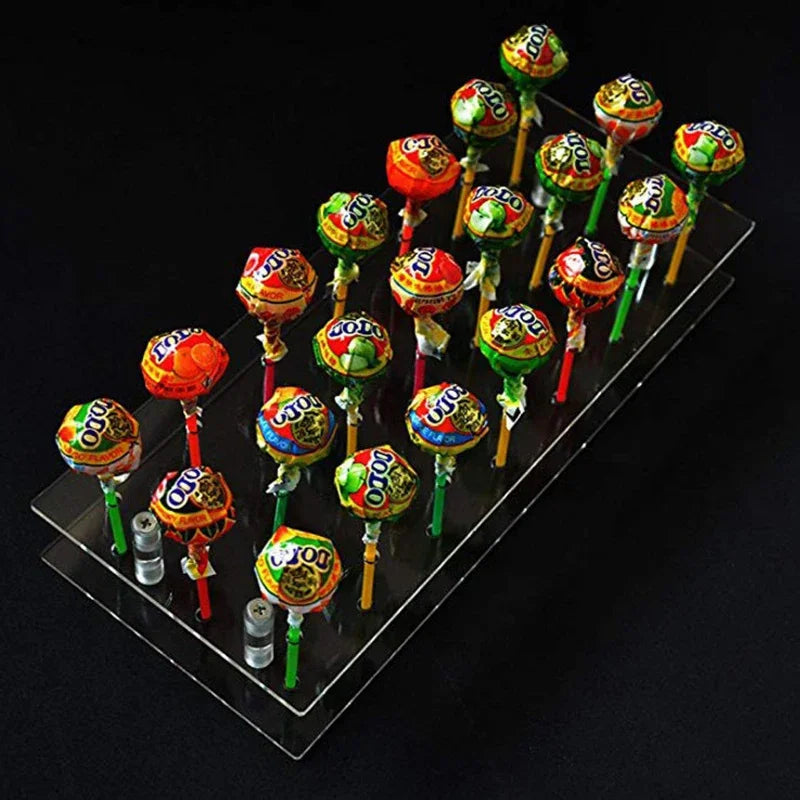 Acrylic Clear Lollipop Rack Candy Lollipop Stand DIY Wedding Party Cake Display Holder Round Square Rectangle Supermarket Store