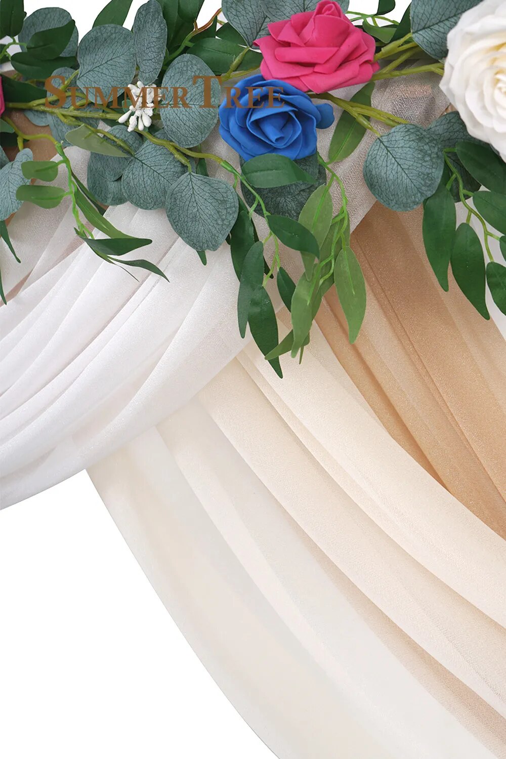 Wedding Arch Drape Drapping Fabric 6m x 74cm Yards Sheer Chiffon Fabric Backdrop Curtain Drapery Ceremony Reception Swag