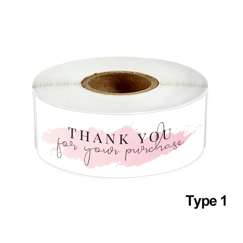 120PCS/Roll 3inch Thank You For Your Orders Stickers Sealing Labels Small Business Packaging Decals Gift Wrapping Party Supplies