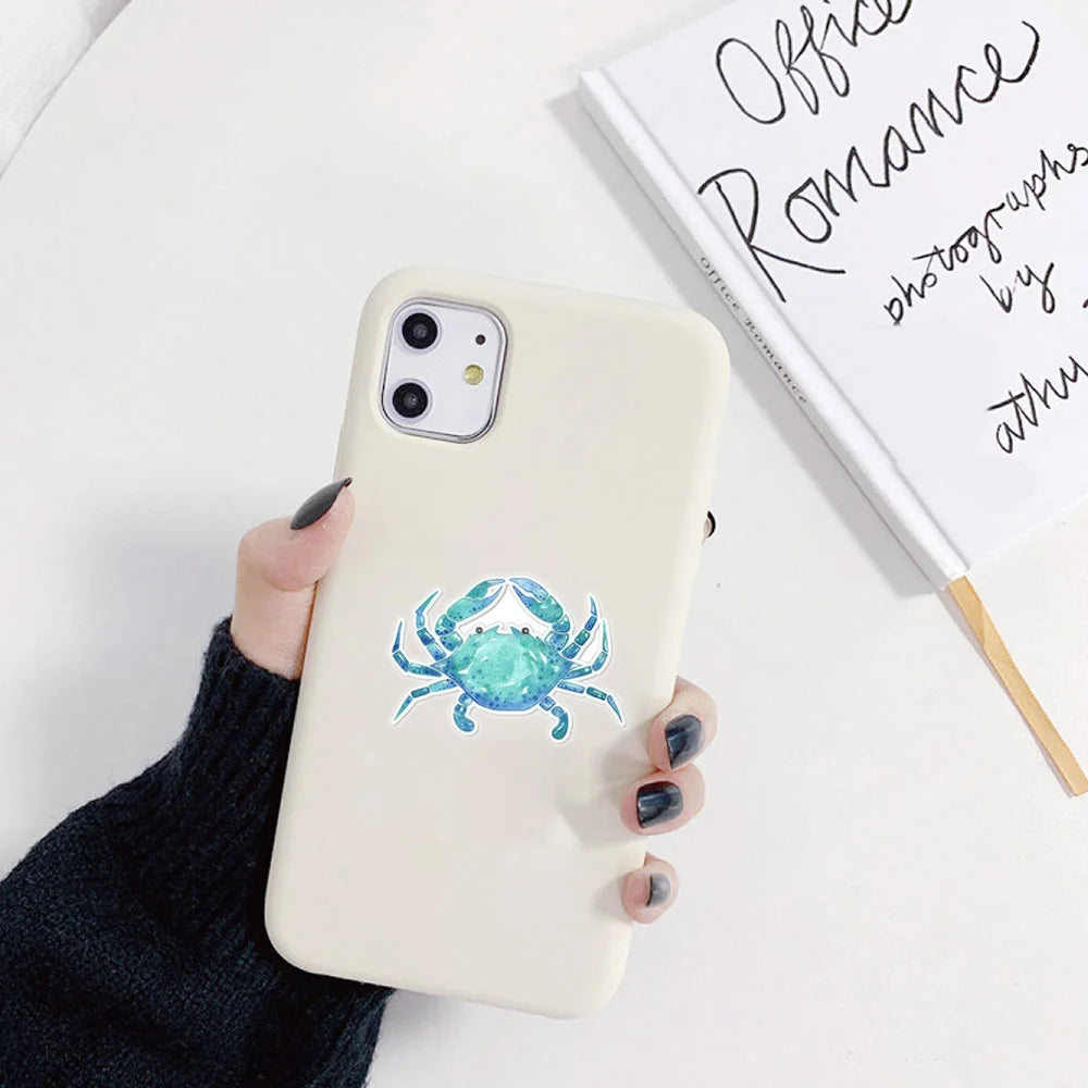 500Pcs/Roll Heterotypic Cartoon Marine Animals Stickers 2.5cm/1.0'' Graffiti Game Art Labels Learning Rewards, Adorn Gifts