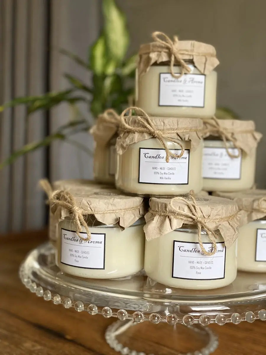 Candle Jar Packaging Stickers Custom Logo Personalized Tin Box Labels Small Business Wedding Decoration Birthday Gift Handmade