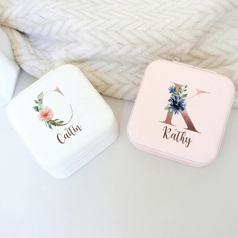Personalised Name Travel Jewellery Box Girls Jewelry Organizer Personalized Custom Name Girls Gift Idea for Christmas & New Year