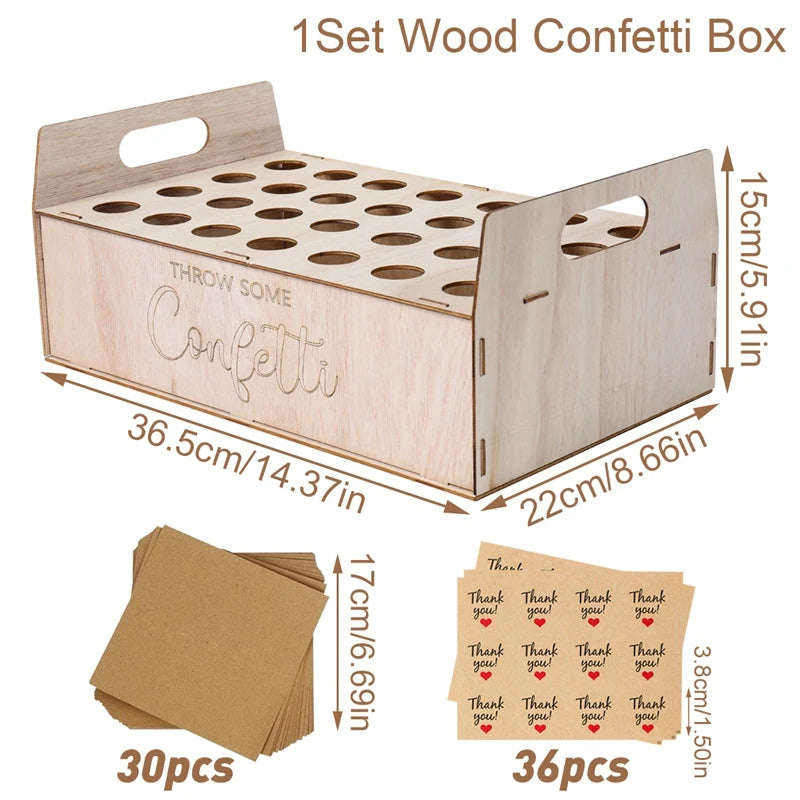 Wooden Wedding Confetti Cone Frame Tray Confetti Cones Stand Box Rustic Wedding Decoration DIY Holder Support Party Favor