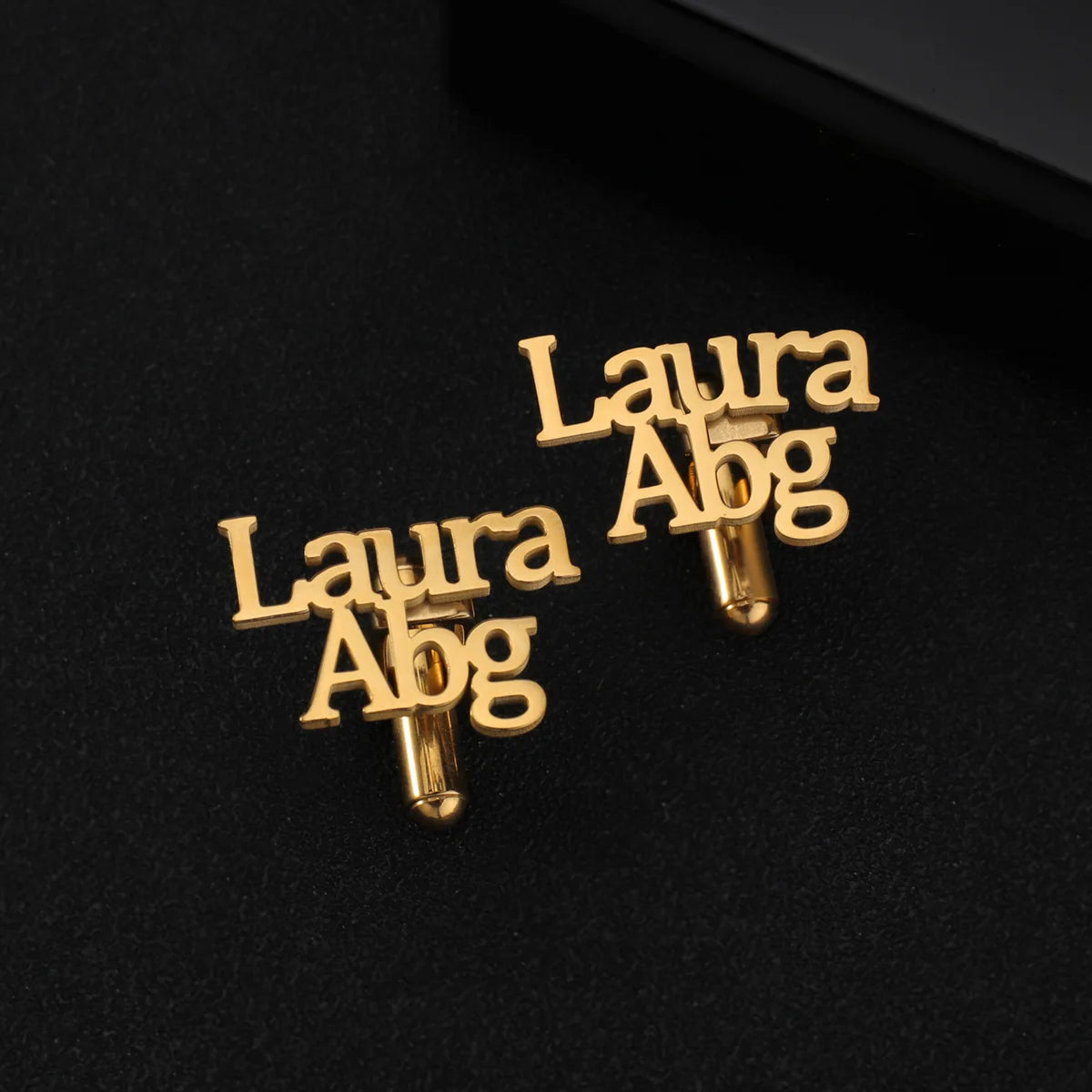 Atoztide Fashion Personalized Custom Name Cufflinks for Men Shirt Cuff Buttons Letter Initials Jewelry Wedding GiftsAccessories