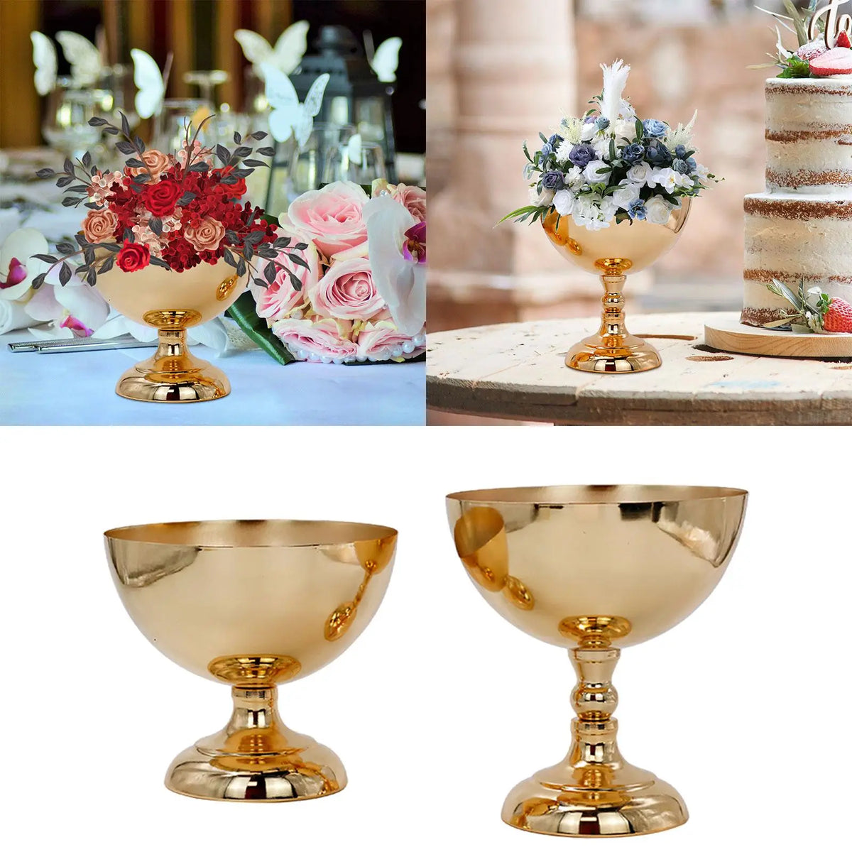 Wedding Centerpiece Flower Vase Metal Elegant Flower Stand for Ceremony Wedding Arrangement Party Tabletop Indoor Outdoor