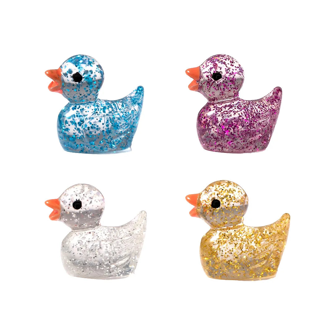 50PCS Mini Ducks Sequin Miniature Duck Resin Desk Decoration Cute Figurines Fairy Garden Accessories Home Decor DIY Doll House