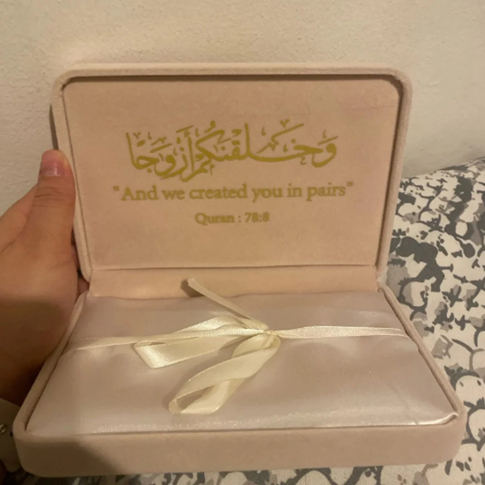 Personalise Flannel Jewelry Box Cutom Wedding Ring Box Necklace Ring Earring Bracelet Gift Boxs Wedding Jewelry Box For Bride