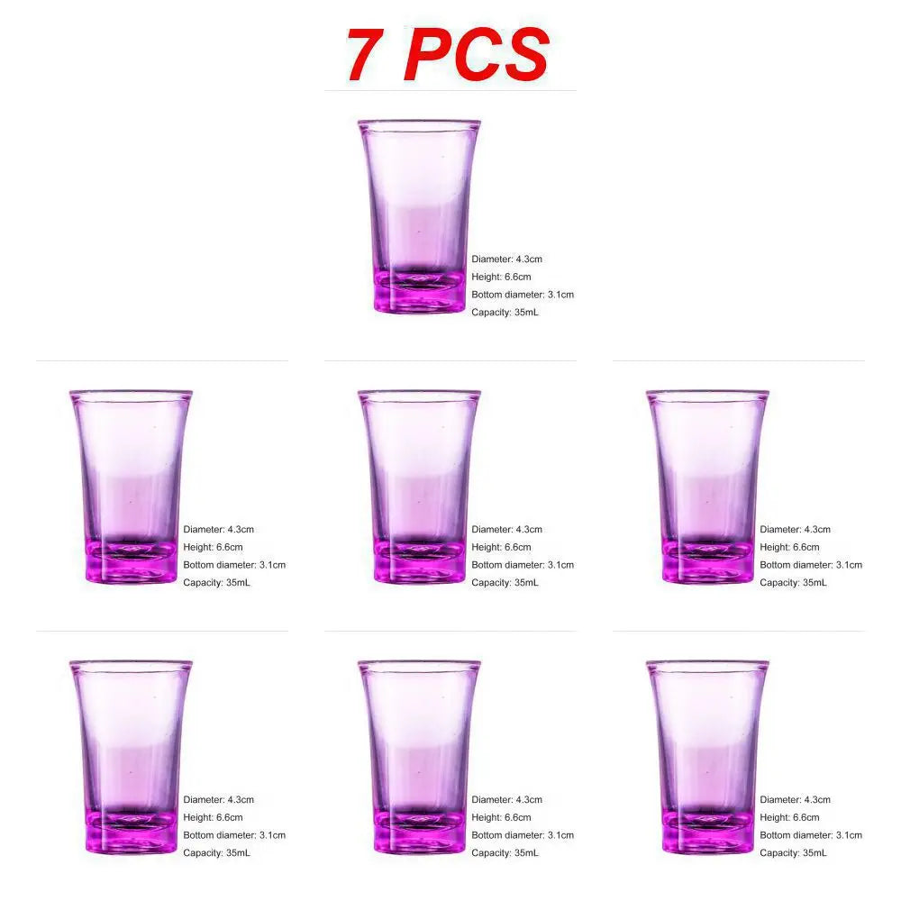 1~10PCS NEW Shot Glass Plastic Spirits Shot Cup Party Bar Club Drinking Tool Wedding Wine Glasses Cocktail Pint Vodka Cups