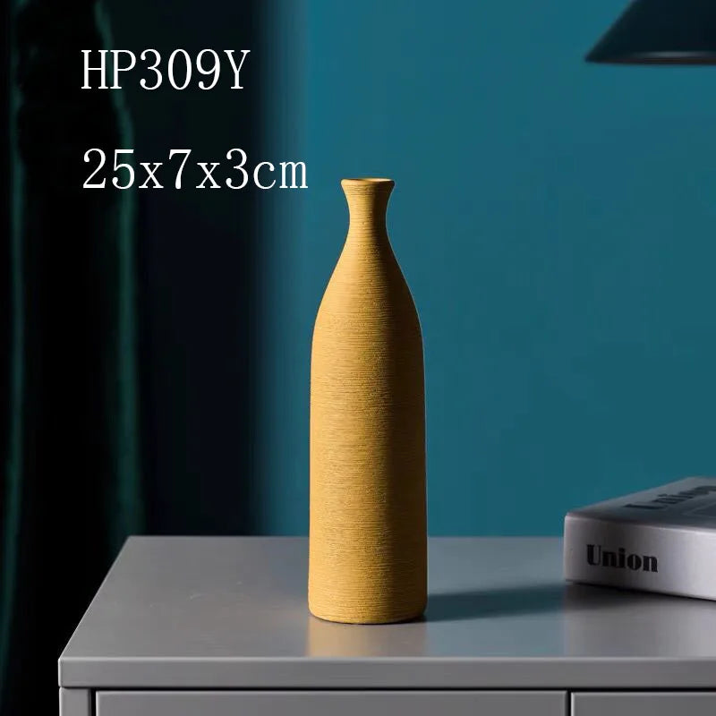 Classic bottle pure white vases simple natural vaso ceramic pot elegant home office entrance decoration gifts for wife mother