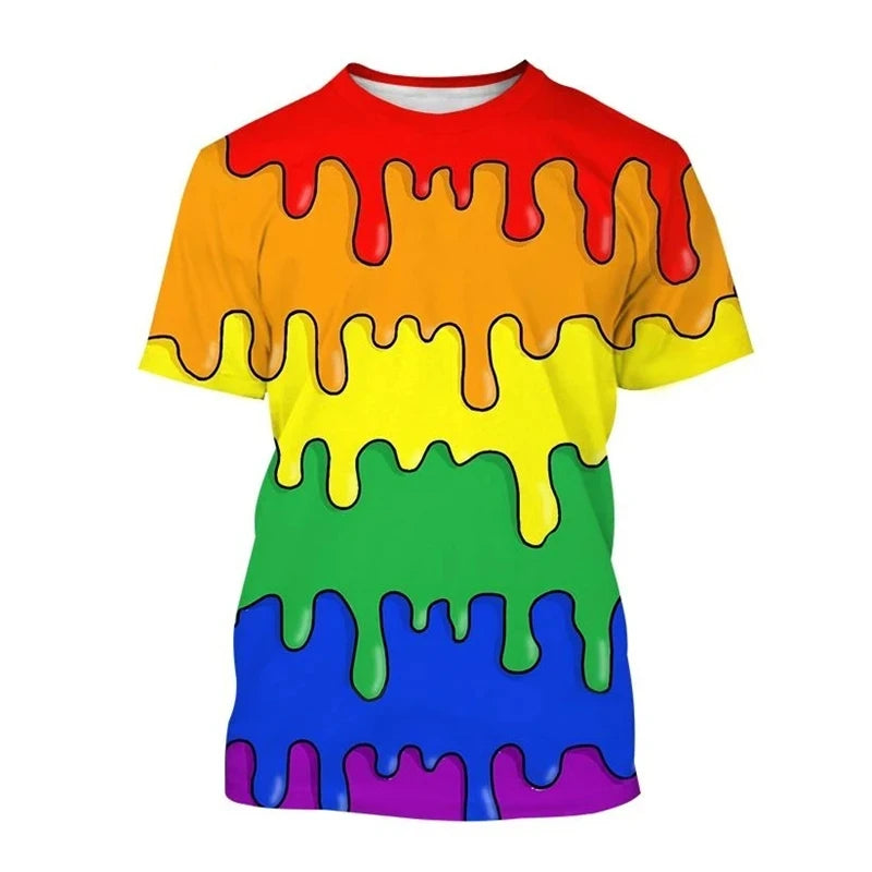 Full Print Happy Pride Day T Shirt For Men Fashion LGBT Graphic Tee Shirts New In Tops & Tees Women Oversized Funny Tshirt Tops