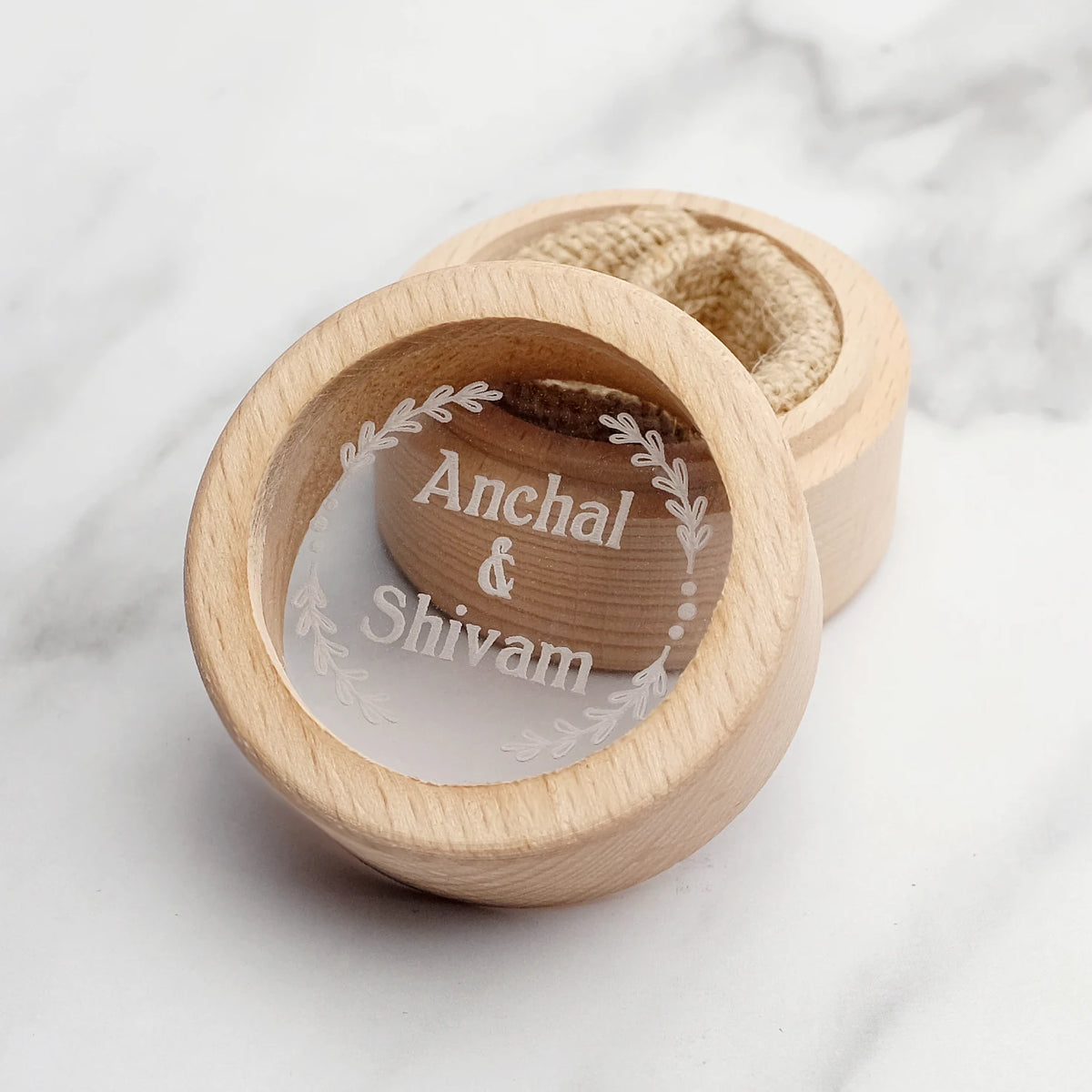 Custom Ring Box Personalized Wedding Ring Bearer Box Proposal Wood Rings Holder Jewelry Organizer Engagement Wedding Decoration