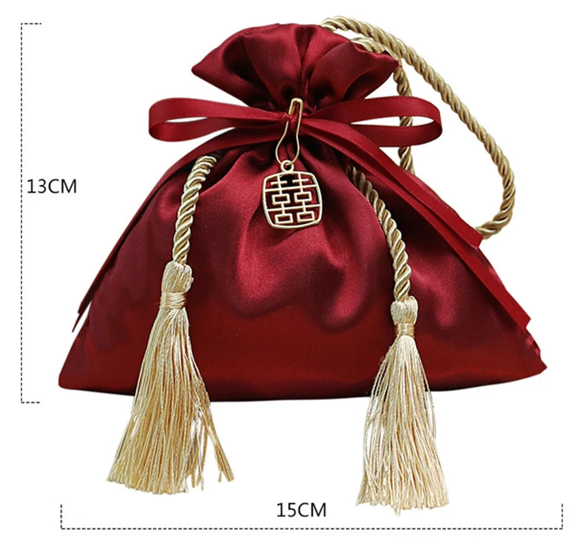 Luxury Packing Drawstring Velvet Pouch Sachet Gift Bag For Jewelry Wedding Candy Boxes With Pearl String Decor Favors Bags