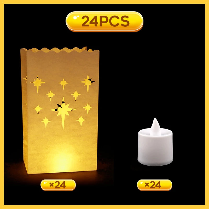 Will You Marry Me Proposal Decoration Paper Bag With LED Candle For Wedding Proposals Anniversary Decorations and Celebration