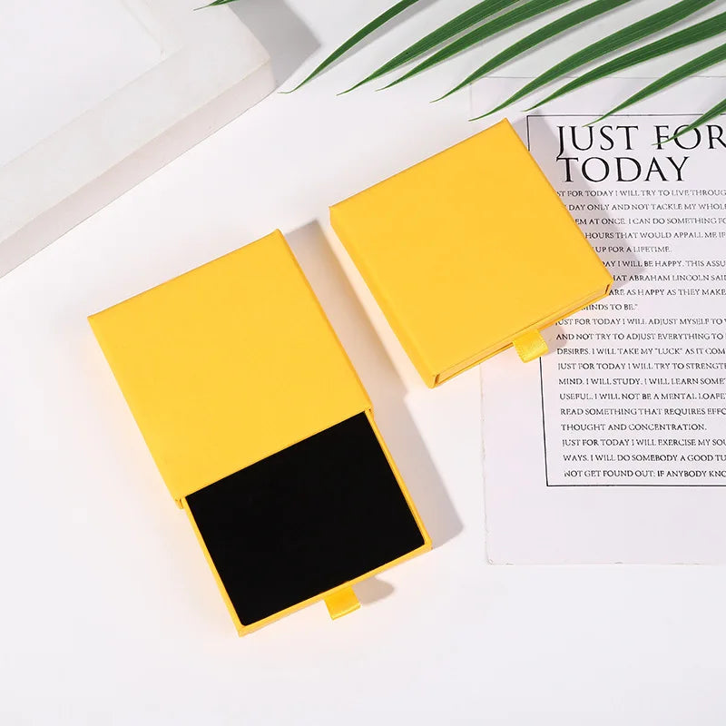 5/10 pcs 8/10x1.7cm Thin Kraft Paper Drawer Jewelry Packaging Box Greeting Card Necklace Bracelet Gift Package Case Boxes