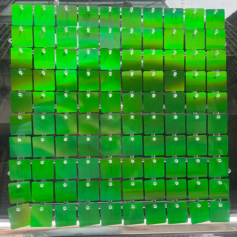 16pcs Champagne Shimmer Wall Backdrop 3D Sequin Panel Backdrop Art Wall Backgroud Cloth Wedding Birthday Party Backdrop Decor