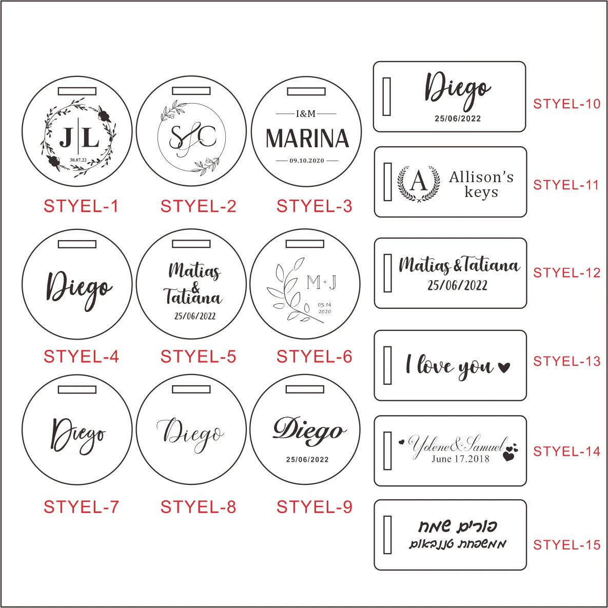 Custom Engraved wedding names Wood  Key Chain , Custom Gifts for wedding gift Key Chain, Birthday, Valentines or Galentines Gift