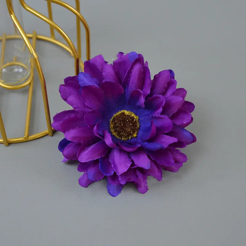 50Pcs 8.5CM Artificial Silk Flowers chrysanthemum for Home Wedding Bouquet Decoration Diy Wreath Accessories Festival Supplies