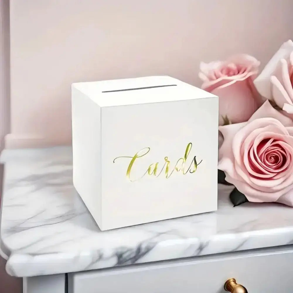 1Set White Wedding Card Boxes Voting Game Box Wedding Birthday Party Supplies Anniversaries Baby Showers Decoration Accessories