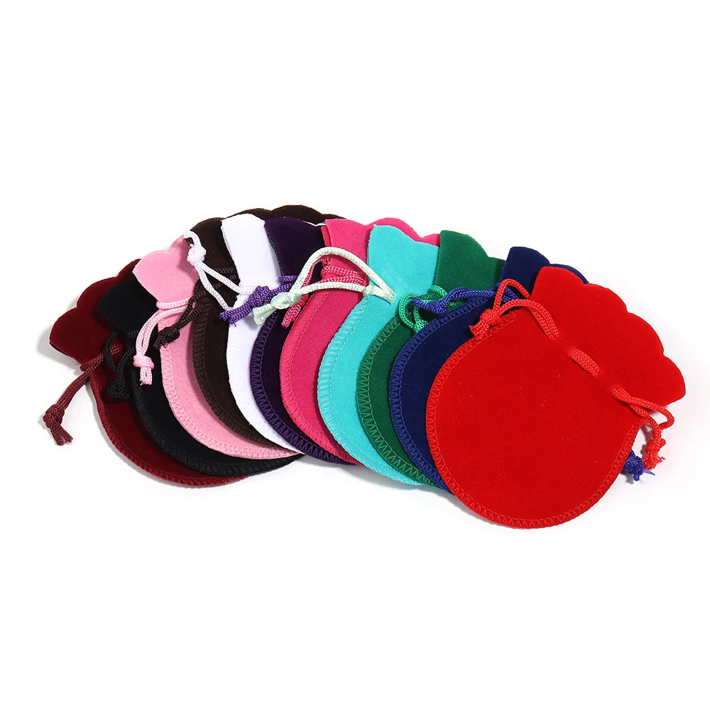 10pcs/lot Velvet Gifts Bags Colorful Gourd-Shaped Packaging Bags Drawstring Packing Bags For Wedding Party Present Jewelry