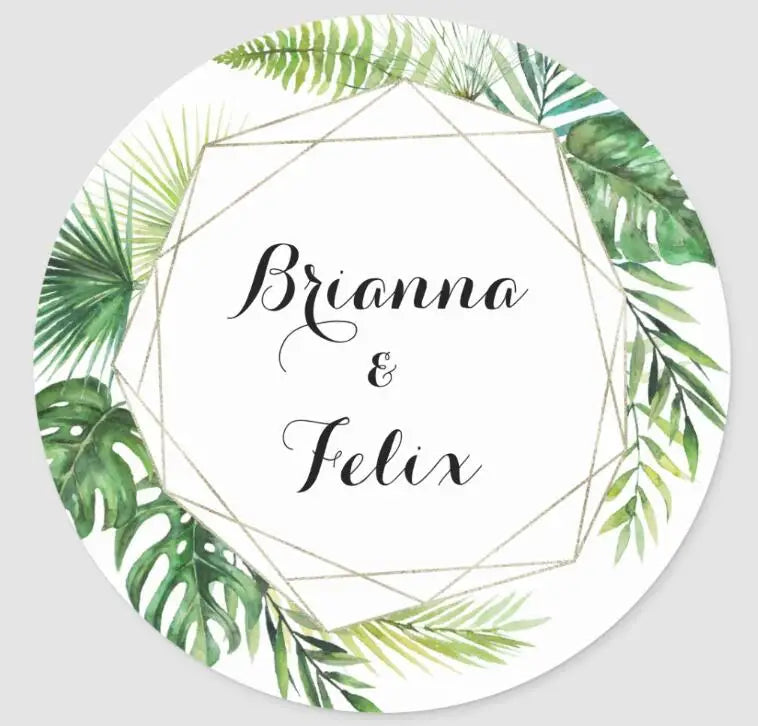 Custom Logo Wedding Stickers Personalized Design Your Name Candy Gift Box Birthday Party Gift Tags