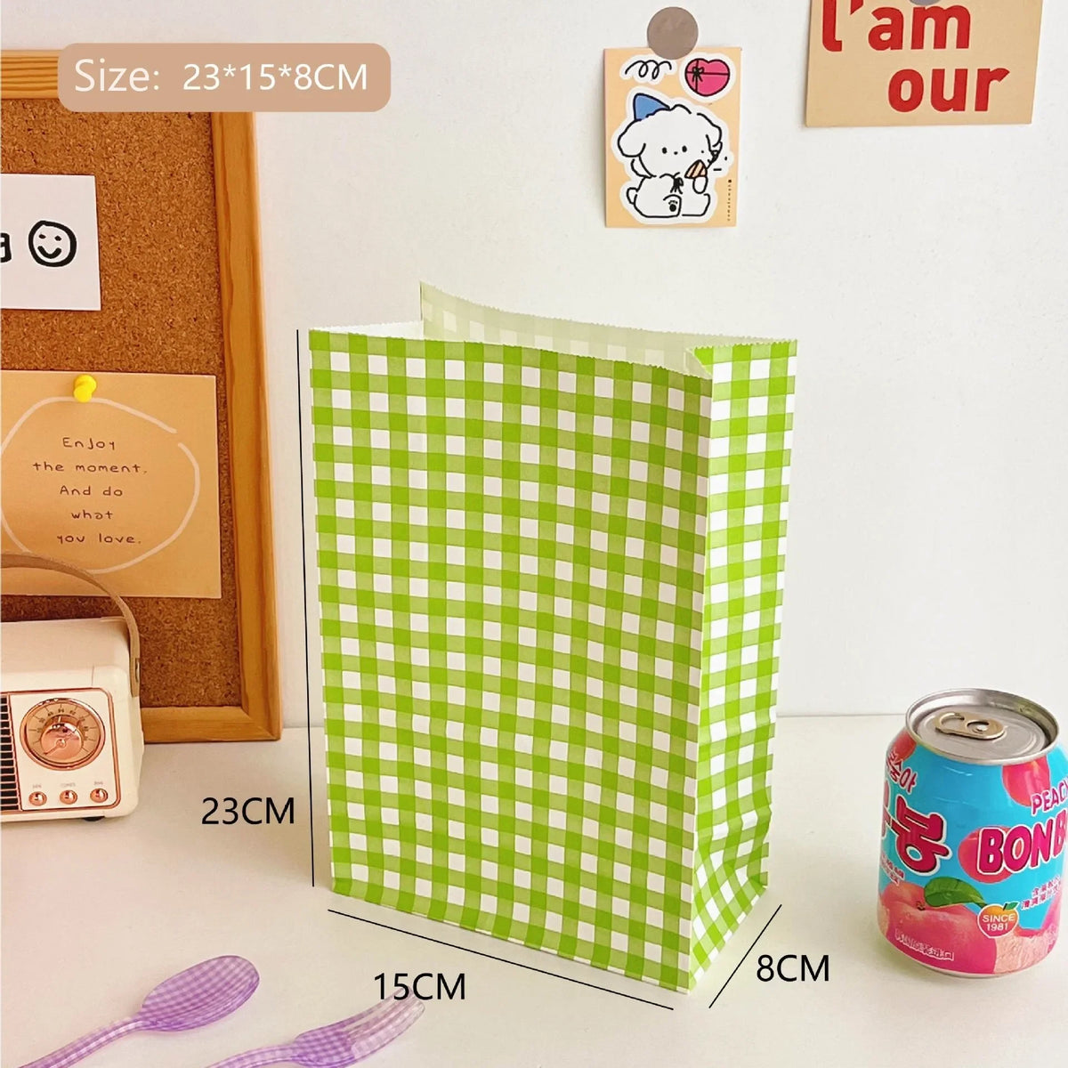 10 pcs Candy Color Kraft Paper Bag Festival Party Wedding Gift Packaging Bag Birthday Cookie Snack Organizer