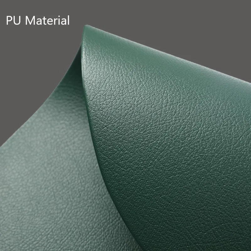Inyahome Irregular Shape PU Leather Placemats Set Oil-Proof Waterproof for Kitchen Tables Bistro Tables Bars Coffee Shops Hotels