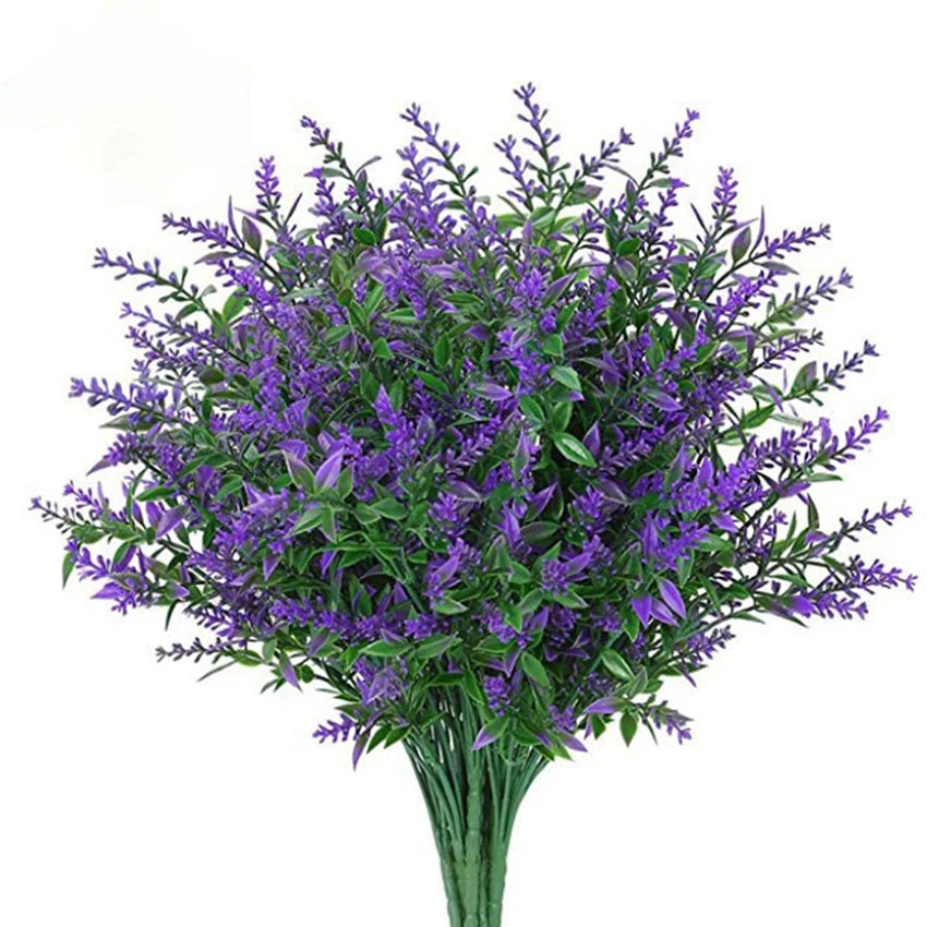 Artificial Flowers Plastic Lavender Grass Wedding Home Garden Vase for Decoration Diy Photography Props Indoor Bonsai Fake Plant