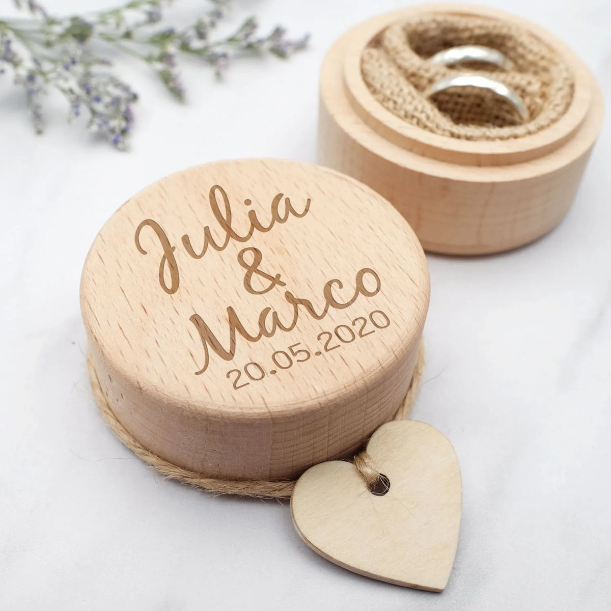 Custom Ring Box Personalized Wedding Ring Bearer Box Proposal Wood Rings Holder Jewelry Organizer Engagement Wedding Decoration