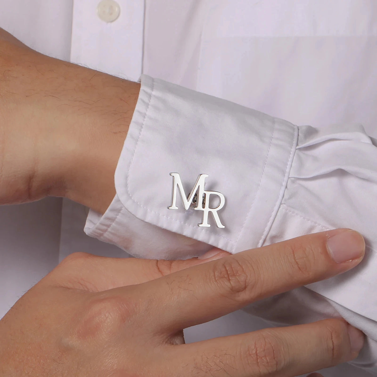 Cazador Custom Cufflinks for Men Stainless Steel Jewelry Personalized Initials Letter Cufflink for Suit Anniversary Wedding Gift