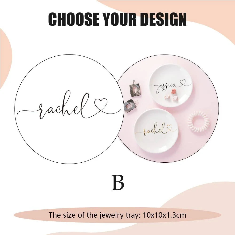 Jewelry Dish Personalized Engagement Gift Ring Dish Wedding Ring Holder Custom Ring Dish Gift For Bride Bachelorette Favor