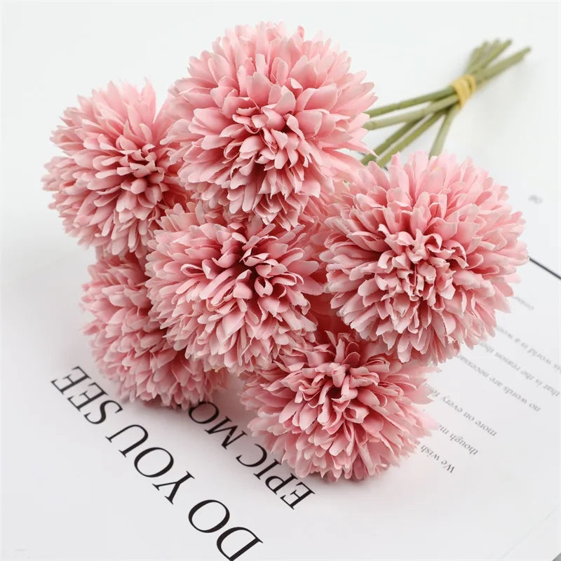 Artificial Flowers Hydrangea Bouquet Wedding Decoration Fake Flower Craft Home Room Vase Decor Accessories Center Table Ornament