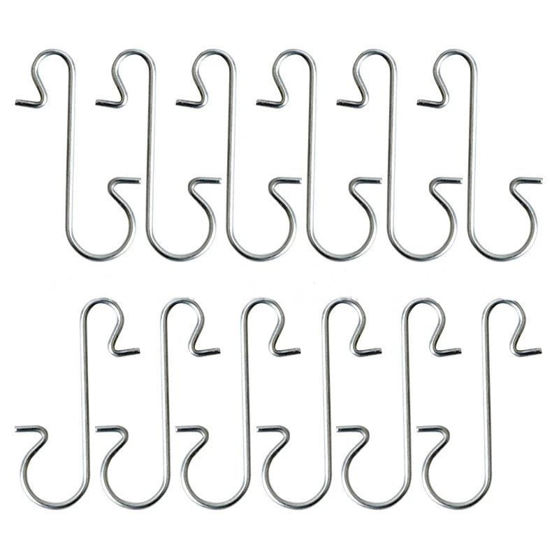 50/100pc Mini Metal S Shape Christmas Hook DIY Christmas Tree Decoration Stainless Steel Hook For Christmas Home Party Supplies