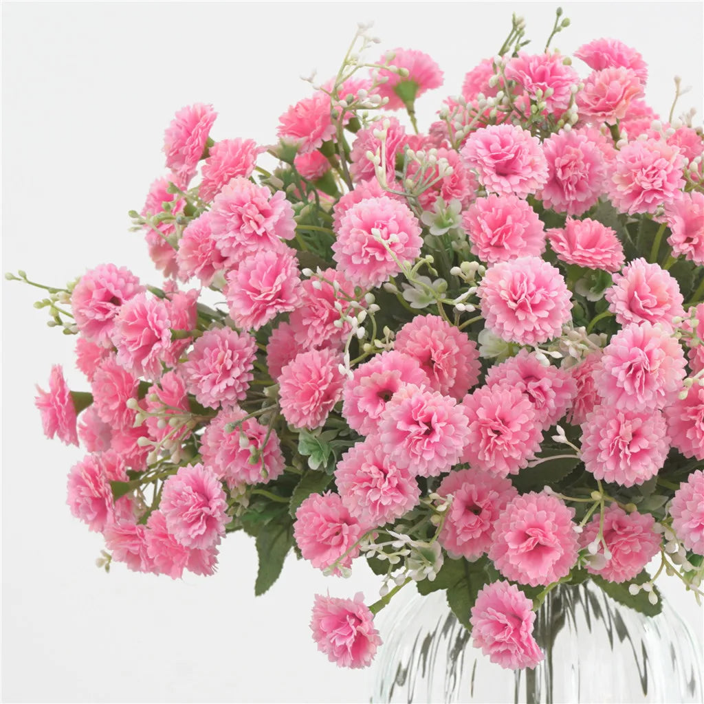 20 flower heads 1 bunch European-style small lilac carnation artificial flowers wholesale home photography soft decoration handm