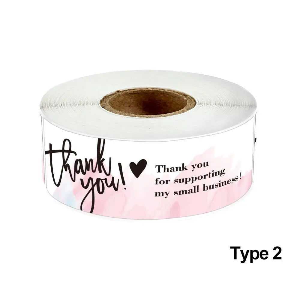 120PCS/Roll 3inch Thank You For Your Orders Stickers Sealing Labels Small Business Packaging Decals Gift Wrapping Party Supplies