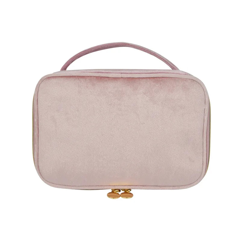 Personalised Bridesmaid Velvet Toiletry Bag Makeup Pouch Clutch Gifts for Her with Name Bride to Wedding Holiday Pouch Brush Bag