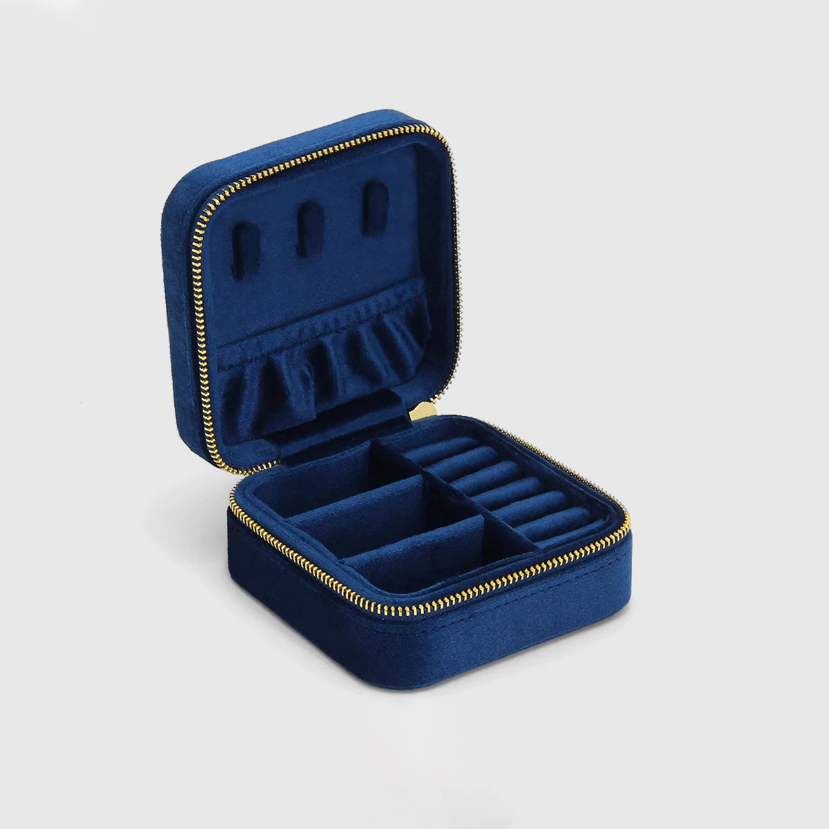 TAIMY Rose Pink Velvet Jewelry Box Business Travel Ring Necklace Jewelry Storage Case Personalized Gift Jewellery Organizer