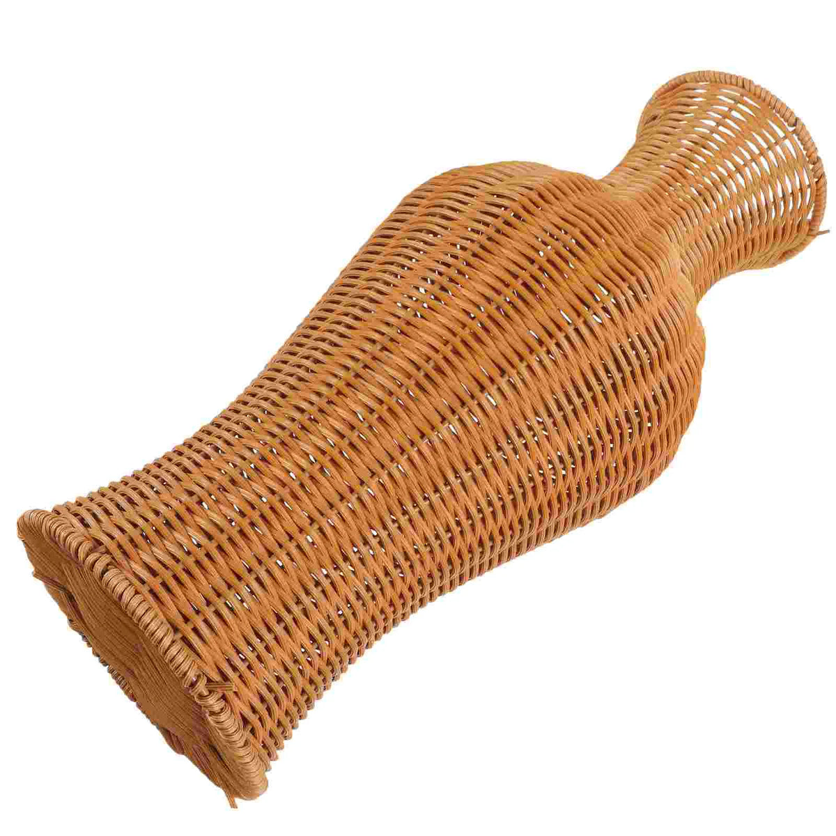 Rattan Woven Flower Vase Rustic Flower Arrangement Containers Large Floor Vase Decorative Imitation Wicker Floor Vase Tall