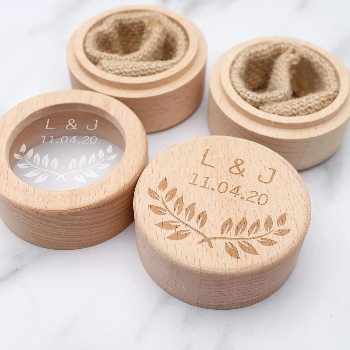 Custom Ring Box Personalized Wedding Ring Bearer Box Proposal Wood Rings Holder Jewelry Organizer Engagement Wedding Decoration