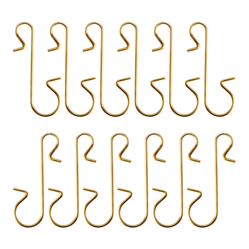50/100pc Mini Metal S Shape Christmas Hook DIY Christmas Tree Decoration Stainless Steel Hook For Christmas Home Party Supplies