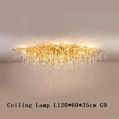 Modern Luxury LED Crystal Chandeliers Crystal Hanging LED Pendant Lights for Bedroom Kitchen Dining Living Suspension Lamp