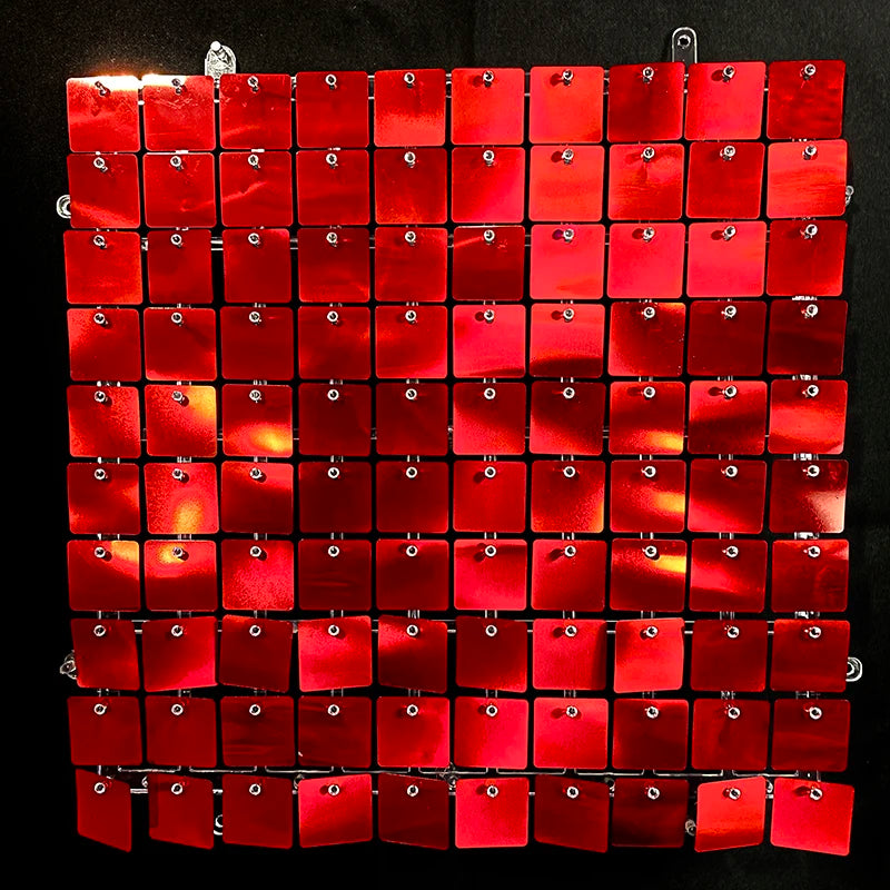 16pcs Champagne Shimmer Wall Backdrop 3D Sequin Panel Backdrop Art Wall Backgroud Cloth Wedding Birthday Party Backdrop Decor