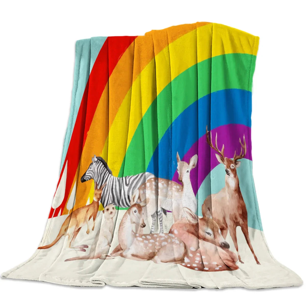 Flannel Blankets Colorful Stripe Lgbt Pride Rainbow Blanket Cushion Warm Throws on Sofa Bed Home Bedspread Travel Fleece Blanket