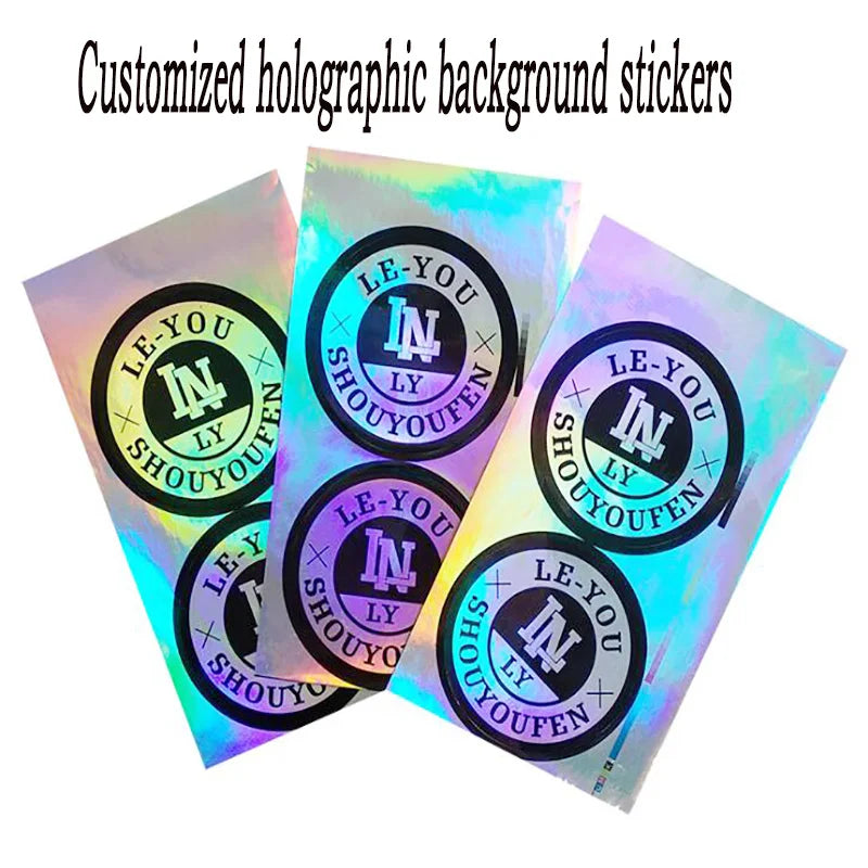 100 pieces of LOGO customized stickers White labels/wedding packaging stickers Personalized company text photos baking labels