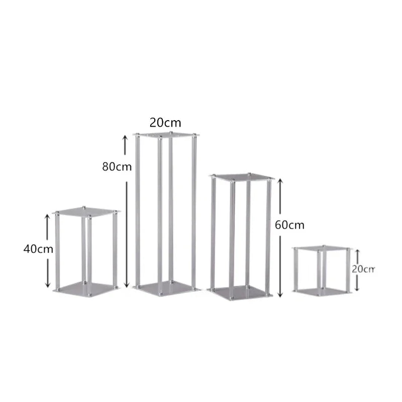 Clear Square Acrylic Artificial Flower Stand Display Stand Dessert Table Wedding Centerpieces for Tables Birthday Party Decor