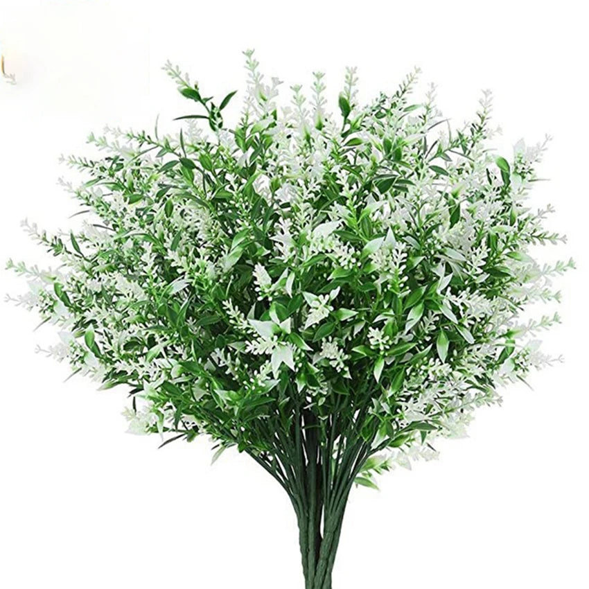 Artificial Flowers Plastic Lavender Grass Wedding Home Garden Vase for Decoration Diy Photography Props Indoor Bonsai Fake Plant