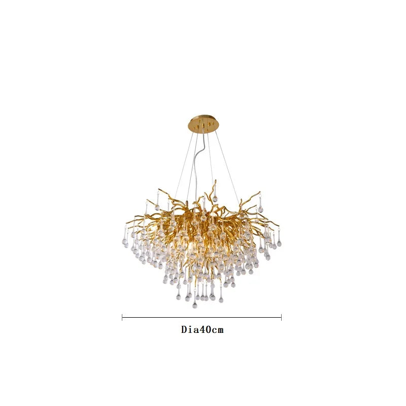 Modern Luxury LED Crystal Chandeliers Crystal Hanging LED Pendant Lights for Bedroom Kitchen Dining Living Suspension Lamp