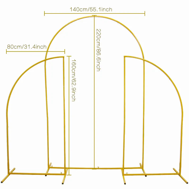 Metal Wedding Garden Arch Easy Assembly Backdrop Stand Balloon Arch Frame for Garden,Yard,Wedding, Birthday Party,Indoor Outdoor